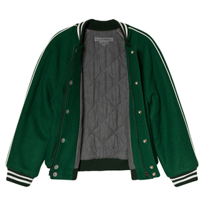 Chaqueta Bomber Unisex de Lana Ecológica, Impermeable y Cortavientos, con Mangas de Cuero, Estilo Urbano, Logotipo Personalizado OEM - Product Image 3
