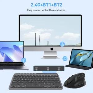 High Quality Inch 2024 With Wireless Mouse Touchpad Wireless BT Ergonomic Keyboard Scissor Combo 78 Keys For Gaming Office