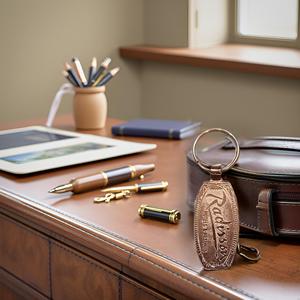 Vintage Style 2.5 Inch Colored Copper Oval Keychain for Corporate Gifts and Promotional Events - Product Image 5