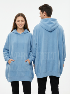 Custom Design <b>Oversized</b> Thick <b>Fleece</b> <b>Hoodie</b> with Drawstring Casual Loose Fit Street wear Plain Blank Drop Shoulder Hoodies - Product Image 4