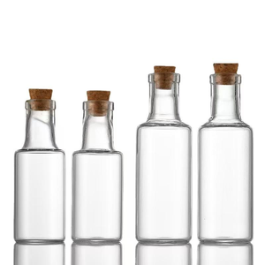 Frasco de vidrio de borosilicato alto con tapón de corcho Durable resistente al calor Almacenamiento de alimentos Té Embalaje de dulces Muestra de bayas de Goji - Product Image 1