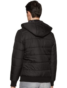 OEM vêtements décontractés de mode 2025 hommes doudoune avec capuche personnalisé 100% polyester fermeture éclair veste d'hiver surdimensionné doudoune - Product Image 4