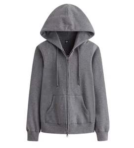 Cárdigan de suéter de algodón puro para mujer para primavera y otoño, Top deportivo y de ocio con cremallera con capucha, diseño de felpa transpirable - Product Image 4