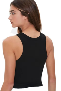 Top Corto de Diseño Elegante para Mujer, Manga Corta, Largo Regular, Ecológico, de Lona Transpirable, Directo de Fábrica - Product Image 2