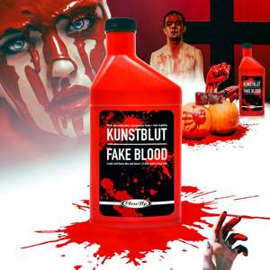 Sangre Falsa Líquida para Halloween de 473 ml, Sangre Roja Teatral para Disfraces y Decoraciones - Product Image 1