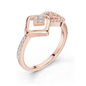 Anillo de Diseño con Diamantes de Laboratorio de 0.241 CT, Corte Cuadrado en Espiral, Claridad VVS-VS EF, Oro de 18K, 14K, 10K y Plata 925 para Mujer - Product Image 5
