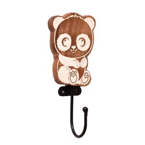 Gros crochets muraux en bois Panda enfants chambre crochets brun décoratif clé cintre lourd AH-24 - Product Image 1
