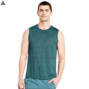Hot Selling Customized Solid Color Knitted Casual Men's Gym Tank Top Quick Dry Breathable Cotton/<b>Bamboo</b> <b>Fabric</b> - Product Image 6