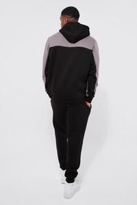 Lo último en chándal con capucha de color con cinta de gran tamaño y logotipo personalizado, chándal Atlético transpirable de secado rápido con capucha, traje de entrenamiento para trotar - Product Image 2