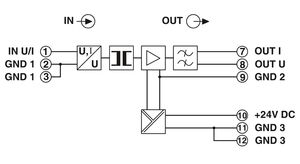 Module PLC DCI Phoenix Contact pour contrôleur industriel, 24V DC, 1 entrée/sortie analogique, unité d'extension, montage sur rail DIN - Product Image 4