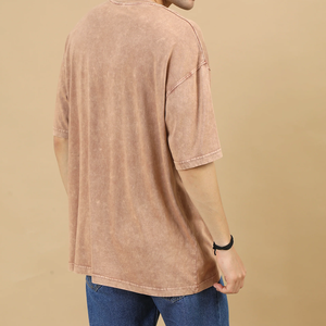 Camisetas para Hombre con Lavado Ácido y Estampado de Letras, 100% Algodón, Material de Primera Calidad, Servicio OEM a Bajo Precio - Product Image 5