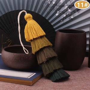 2025 Customized High Quality Silk <b>Tassel</b> <b>Fringe</b> Pendants Small Tiered Stacked Multiple Charm with Custom Purpose Size and Color - Product Image 3