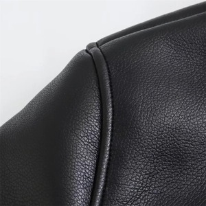 Nouvelles vestes en cuir véritable avec col en fourrure d'hiver, vestes pour femmes de qualité supérieure 100% fourrure, mode hip-hop, veste en cuir véritable - Product Image 5