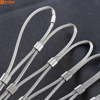Tissu en fil métallique tressé flexible en maille de corde d'acier inoxydable pour fond de vitrine de magasin de détail