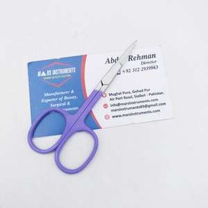 Tijeras para cejas de uñas de acero inoxidable de alta calidad, acabado de espejo para diestros, punta de hoja afilada recta puntiaguda - Product Image 4