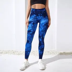 Pantalon de yoga d'entraînement de sport taille haute personnalisé en gros Leggings pour femmes Leggings de fitness en polyester souple - Product Image 5