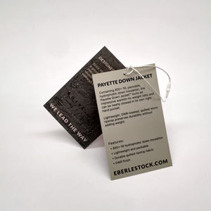 2023 Offre Spéciale étiquette de balançoire personnalisée bonne qualité étiquette volante de vêtement recycler le carton finition mate Logo carte d'information de marque - Product Image 5