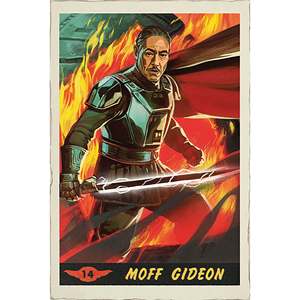 Affiche Mandalorian avec Moff Gideon, carte graphique imprimée en offset - Product Image 1