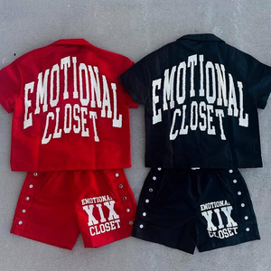 Chándal personalizado de manga larga para hombre, conjunto de pantalones cortos de dos piezas - Product Image 6