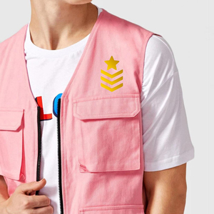 Logotipo personalizado y color transpirable sin mangas Cargo chaleco chaqueta con múltiples bolsillos para el verano - Product Image 4