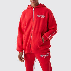 Vente en gros pas cher Survêtement évasé à fermeture éclair de haute qualité pour hommes/Survêtements à fermeture éclair pour hommes avec impression de logo personnalisé pour décontracté - Product Image 3