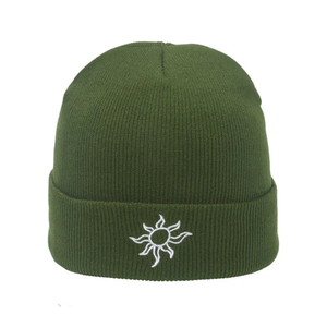 Fabricant de bonnets faits à la main pour hommes, motif soleil d'hiver, couleur unie personnalisée avec logo brodé Bonnet tricoté - Product Image 1