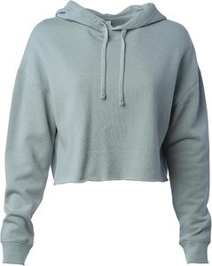 Sudadera con Capucha Corta de Invierno para Mujer, 65% Algodón, 35% Poliéster, Cierre Completo con Cremallera Frontal, Logotipo, Color Verde Racing - Product Image 5