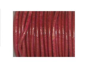 Cordón de cuero redondo con acabado envejecido de 2mm personalizable, accesorios de joyería Tie-n-Die, 3mm, 4mm, 5mm, 6mm, 8mm disponibles - Product Image 1