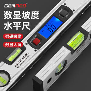 منقلة ومستوى روح رقمي 16 بوصة ، مقياس زاوية الميل مكتشف فقاعات قاعدة مغناطيسية مع إضاءة خلفية حمراء - Product Image 2