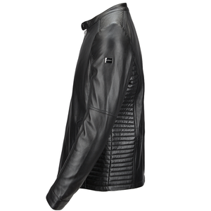 Diseño superior 100% Chaqueta de invierno de manga larga con cuello levantado de cuero de alta calidad para hombre Diseño personalizado disponible a un precio razonable - Product Image 2