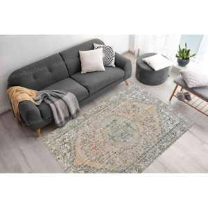 Floral Printed <b>Rug</b>: Soft Tones, Bohemian, Outdoor, Anatolian,With Pile Soft <b>Rug</b> - Product Image 2