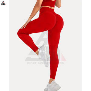 Wholesale Fashionable Women Fitness Yoga Wear Winter Season Bamboo Fiber Breathable Knee-Length <b>Leggings</b> New Solid Color Design - Product Image 4