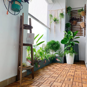 Dalles de terrasse en bois d'acacia à emboîtement, imperméables, pour terrasse extérieure - Product Image 1