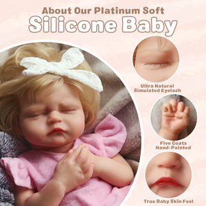Babeside <span class=keywords><strong>Milo</strong></span> 12 pouces 16 pouces entièrement en silicone souple Reborn réaliste Silicone Reborn bébé filles poupées poupées endormies bébé - Product Image 4