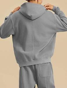 Sudaderas con capucha personalizadas para hombres Sudaderas de lana de peso pesado para hombres Sudadera con capucha atlética lavada Sudaderas con capucha a juego de gran tamaño para parejas - Product Image 3