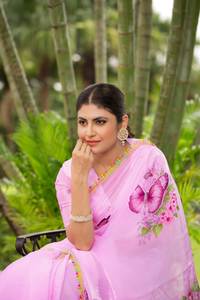 ผ้าไหมแก้วแบบดั้งเดิมของชาวอินเดียลวดลายลวดลาย4D ทำจากผ้าโปร่งบางมาใหม่ไร้กาลเวลา - Product Image 2