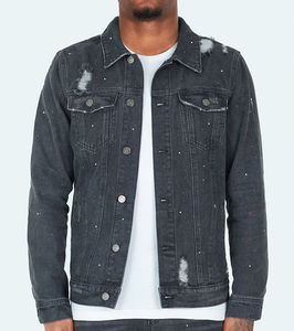 Vestes en toile épaisse pour hommes 2026, personnalisables, de haute qualité, avec doublure en fibre de bambou, logo personnalisé, style décontracté en denim - Product Image 2