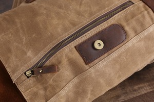 Canvas Leather <b>Backpack</b> Large Travel School Laptop Rucksack Best for Him Father's Day Gift LCB-0011C - Product Image 5