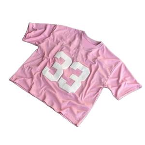 Camiseta de malla de manga corta de secado rápido personalizada, ropa deportiva de béisbol y sóftbol con estampado de hojaldre 3D, camiseta personalizable - Product Image 1
