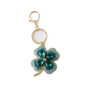 Luxury Beaded Embroidery Keychain With Seed Beads Design Personalized Seed Beads Keychain Handmade Embroidery Gift - Product Image 4