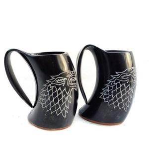 Tankard de cuerno Vikingo, taza de cuerno de búhos, artesanía de la mejor calidad, fabricante de India, embalaje gratis - Product Image 2