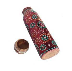 Bouteille d'eau en cuivre avec gobelets imprimés, cadeaux haut de gamme, bouteilles d'eau en cuivre de haute qualité, tendance - Product Image 1