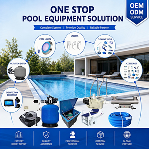 Conjunto Completo de Equipos para <span class=keywords><strong>Piscina</strong></span>: Clorador, Limpiador, Filtro de Arena, Bomba, Revestimiento de PVC, Salida de Agua, Escalera, Luces, Residencial - Product Image 3