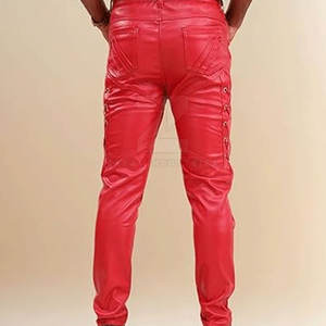 Vente chaude Pantalons en cuir mi-longueur décontractés pour hommes Léger Lavage foncé Logo personnalisé Service OEM Haute qualité Vente en gros Fabriqué au Pakistan - Product Image 2