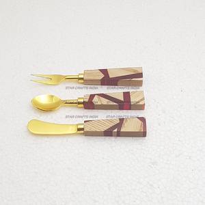 Juego de cubiertos de metal con mango de resina, utensilio para servir comida, fabricante y proveedor, juego de cubiertos de metal de nuevo diseño, venta al por mayor - Product Image 2