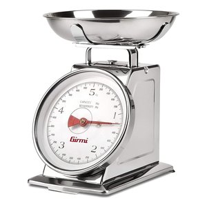 Girmi Stainless Steel Kitchen <b>Scale</b> 5 Kg <b>Mechanical</b> With Bowl For Cooking And Baking - Product Image 1