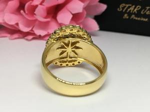 14K oro sólido 2 Ct diamante natural racimo anillo de novia, 2 Ct corte redondo diamante racimo anillo - Product Image 4