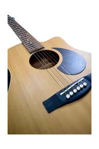 Guitare acoustique Solidbeat 40 pouces - Design échancré, table en épicéa, corps en tilleul, touche en ABS, finition mate, 4 cordes entièrement fermées - Product Image 4