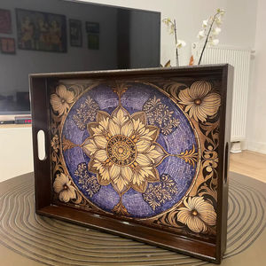 ถาดเสิร์ฟไม้ MDF เคลือบเอนาเมล ดีไซน์สวยงาม สำหรับโรงแรม ร้านอาหาร และครัว คุณภาพสูง - Product Image 1