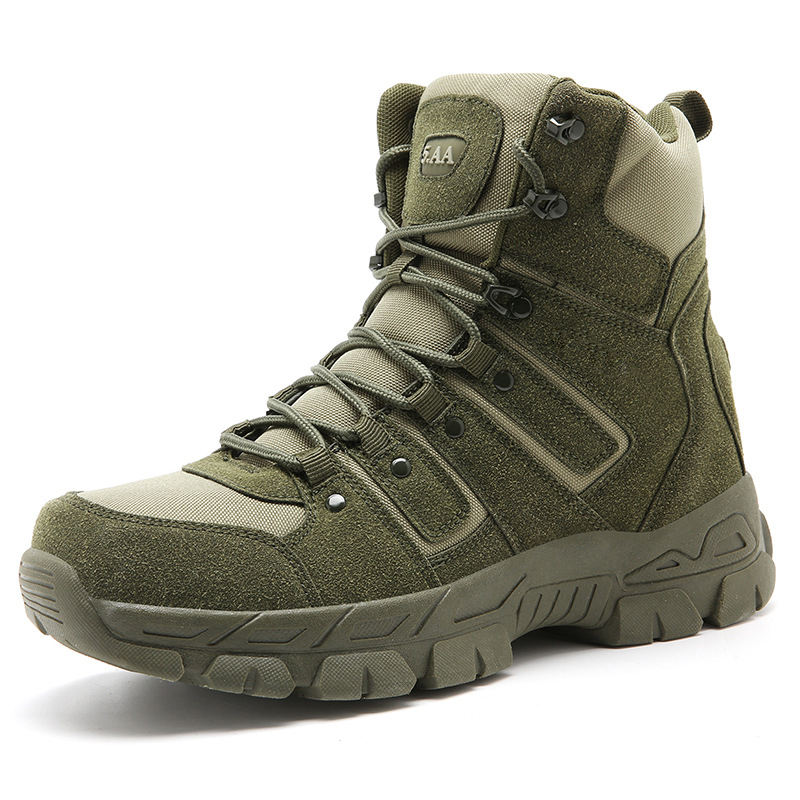 Security Guard Bootd Tactical Boots High Top Outdoor Mountain Hiking Battlefield Training ...